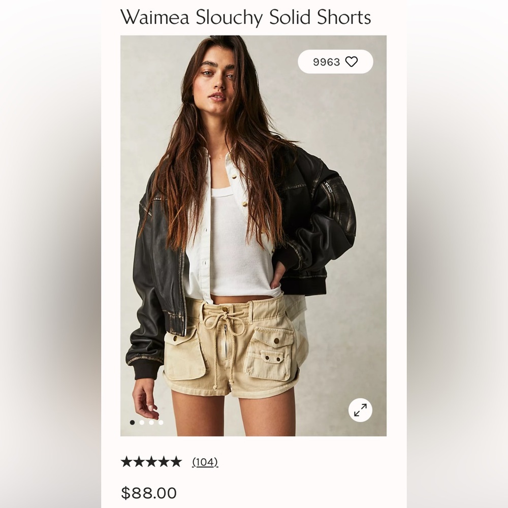 Free People wameia shorts
